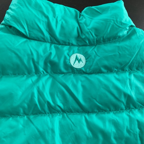 Womens Marmot 700 Fill Duck Down Turquoise Puffer Jacket Size XL - Picture 11 of 16